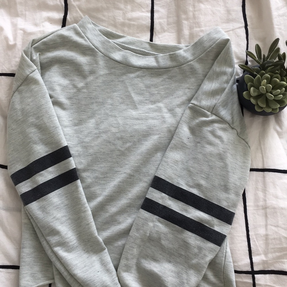 ROMWE! Tween, Varsity cropped t-shirt! Long sleeve